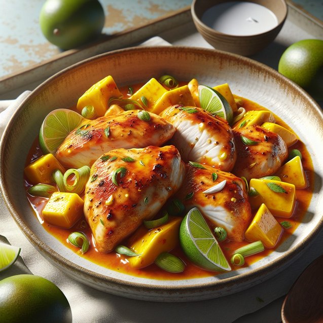 Sweet Chili Mango Coconut Chicken Jubilee