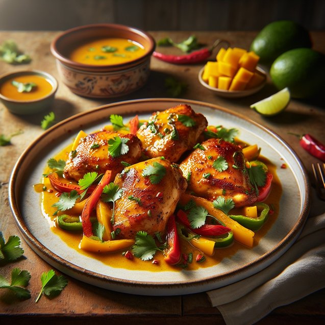 Indian Zesty Mango Saffron Chicken Gala