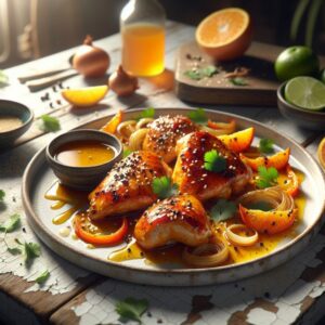 Whimsical Orange Blossom Chicken Serenade
