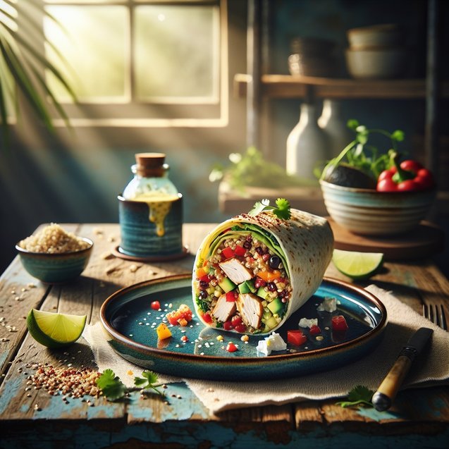 Whimsical Tropical Passionfruit Chicken Wraps