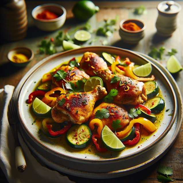Mediterranean Enchanted Saffron Lime Chicken Medley