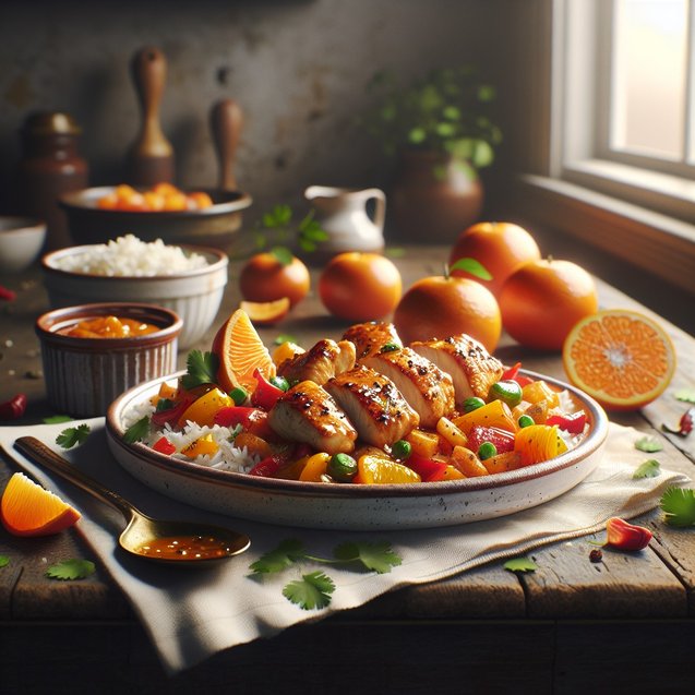 Mexican Twinkling Tangerine Chicken Fiesta