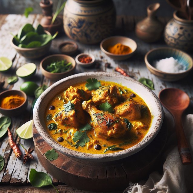 Indian Starry Night Turmeric Coconut Chicken Curry
