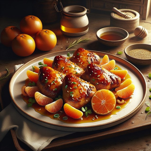 American Tangerine Infused Honey Garlic Chicken Symphony
