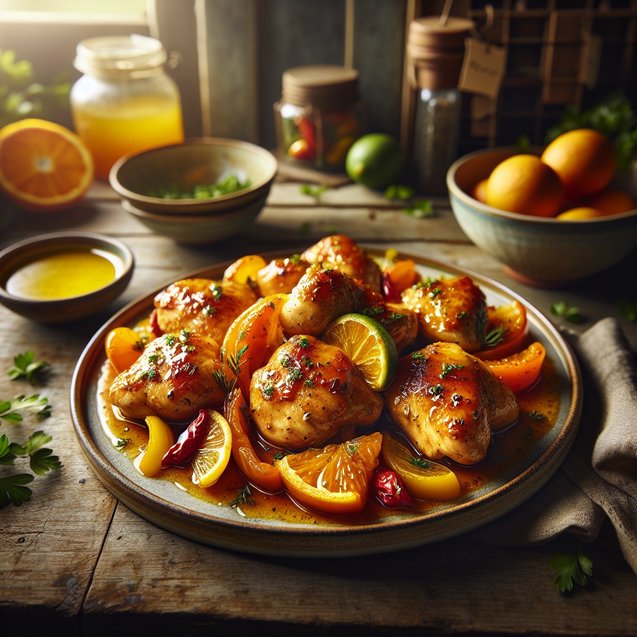 Mediterranean Whimsical Apricot Citrus Chicken Serenade