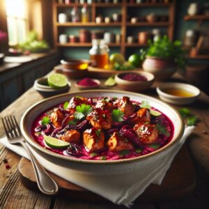 Whimsical Hibiscus Vanilla Chicken Symphony