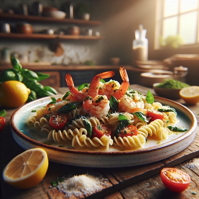 Mediterranean Whimsical Lemon Basil Shrimp Revelry