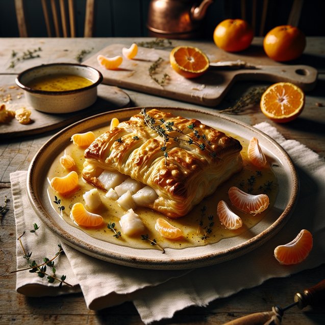 French Nocturne Mandarin Thyme Cod En Croute
