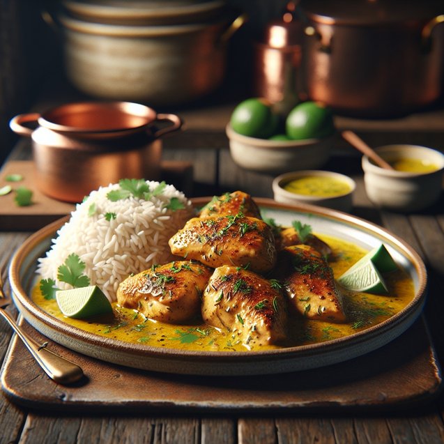 Home Saffron coconut chicken inspired by Indian cuisine