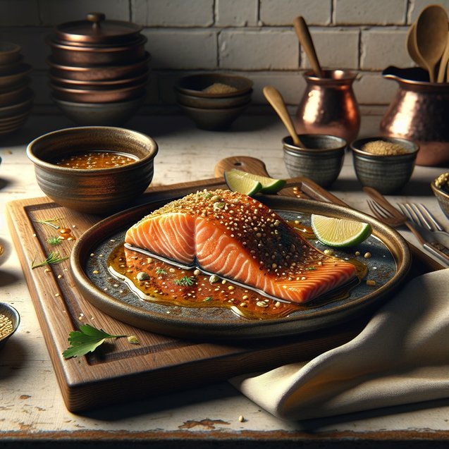 Lunar Ginger Mango Sesame Salmon Serenade