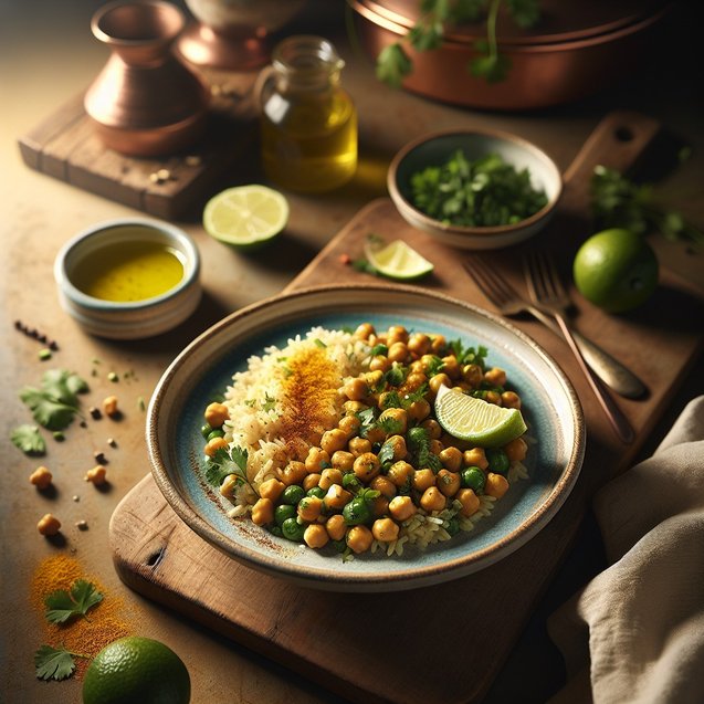 Mediterranean Cerulean Citrus Chickpea Pilaf Voyage