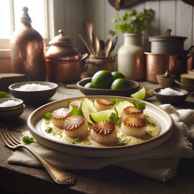 Thai Nebula Kissed Coconut Lime Scallops