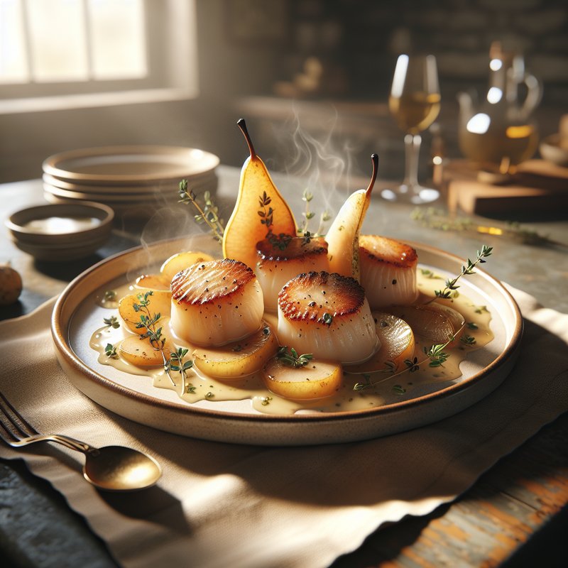 French Lunar Pear Thyme Scallop Odyssey
