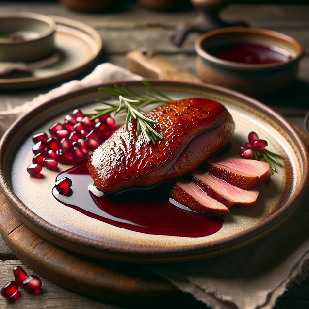 French Velvet Pomegranate Rosemary Duck Serenade