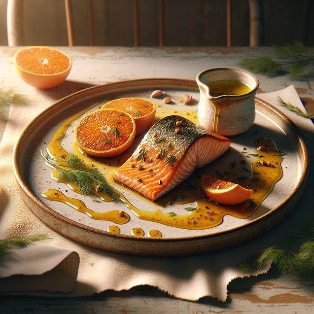 Mediterranean Luminous Tangelo Saffron Salmon Odyssey