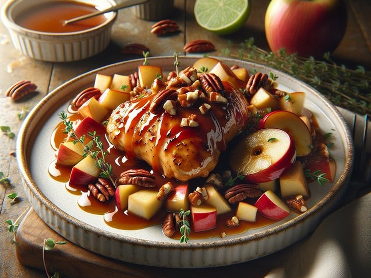 Caramel Apple Chicken Charmer served and ready to enjoy