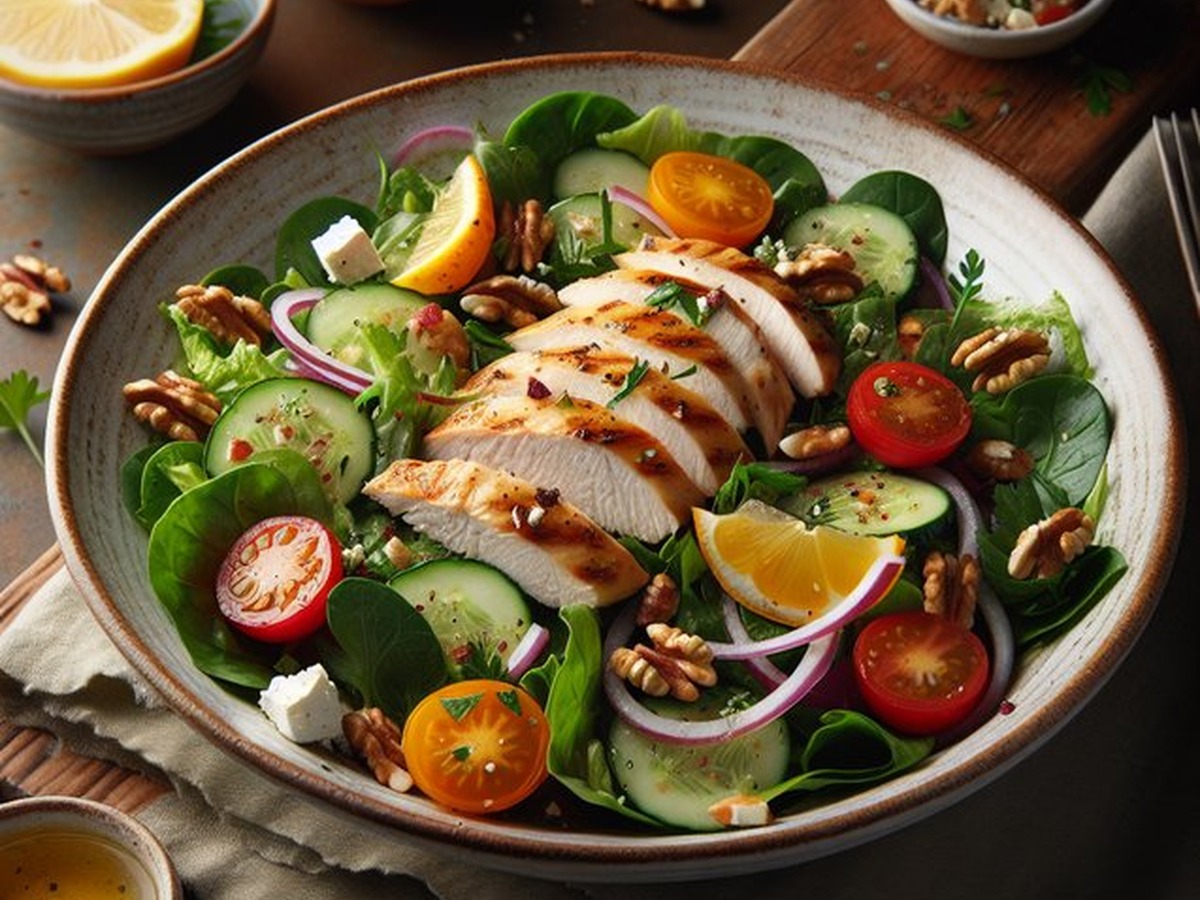 Wildflower Citrus Chicken Salad served and ready to enjoy
