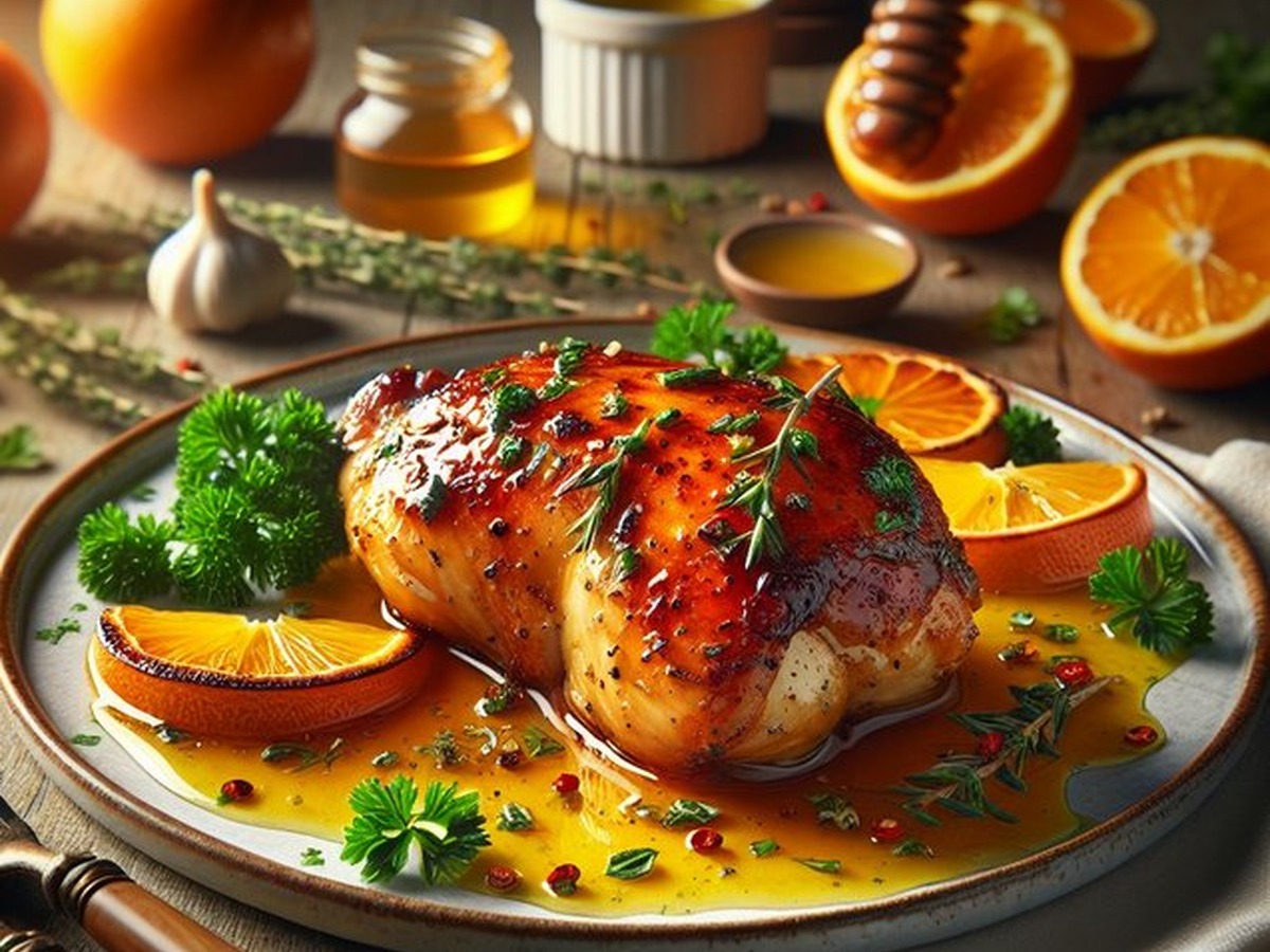 Tantalizing Twilight Citrus Chicken served and ready to enjoy