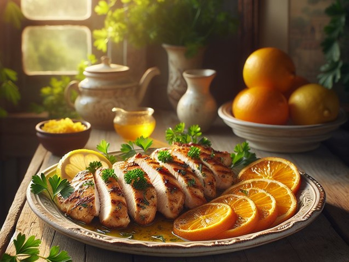 Garden Party Citrus Grilled Chicken Garden Party Citrus Grilled Chicken served and ready to enjoy