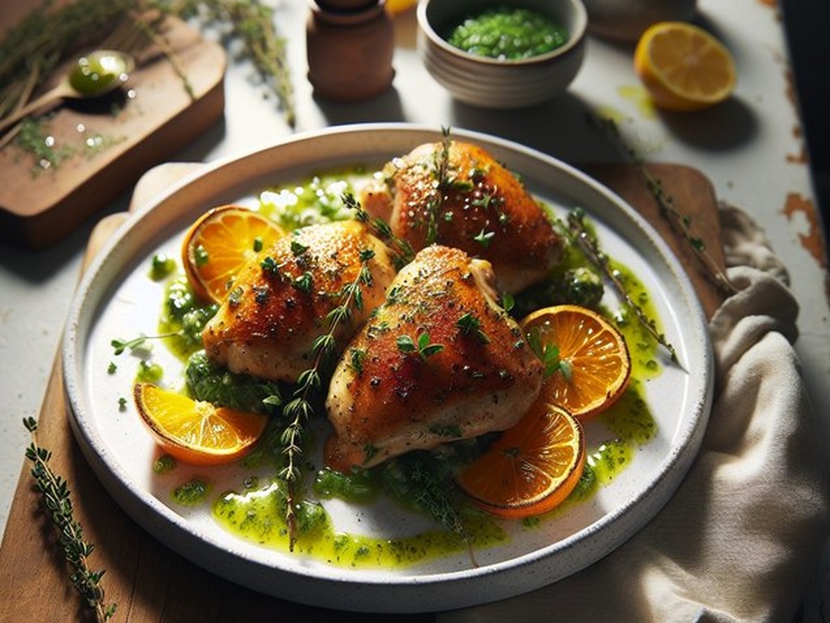Citrus Herb Chicken Ballet Citrus Herb Chicken Ballet served and ready to enjoy