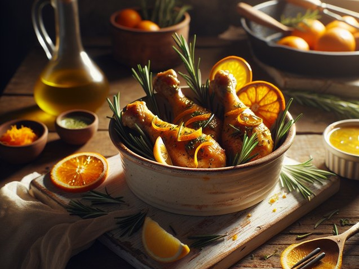 Zesty Citrus Rosemary Chicken Drumsticks Zesty Citrus Rosemary Chicken Drumsticks served and ready to enjoy