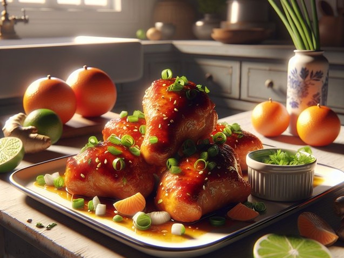 Tangelo Ginger Chicken Tangelo Ginger Chicken served and ready to enjoy