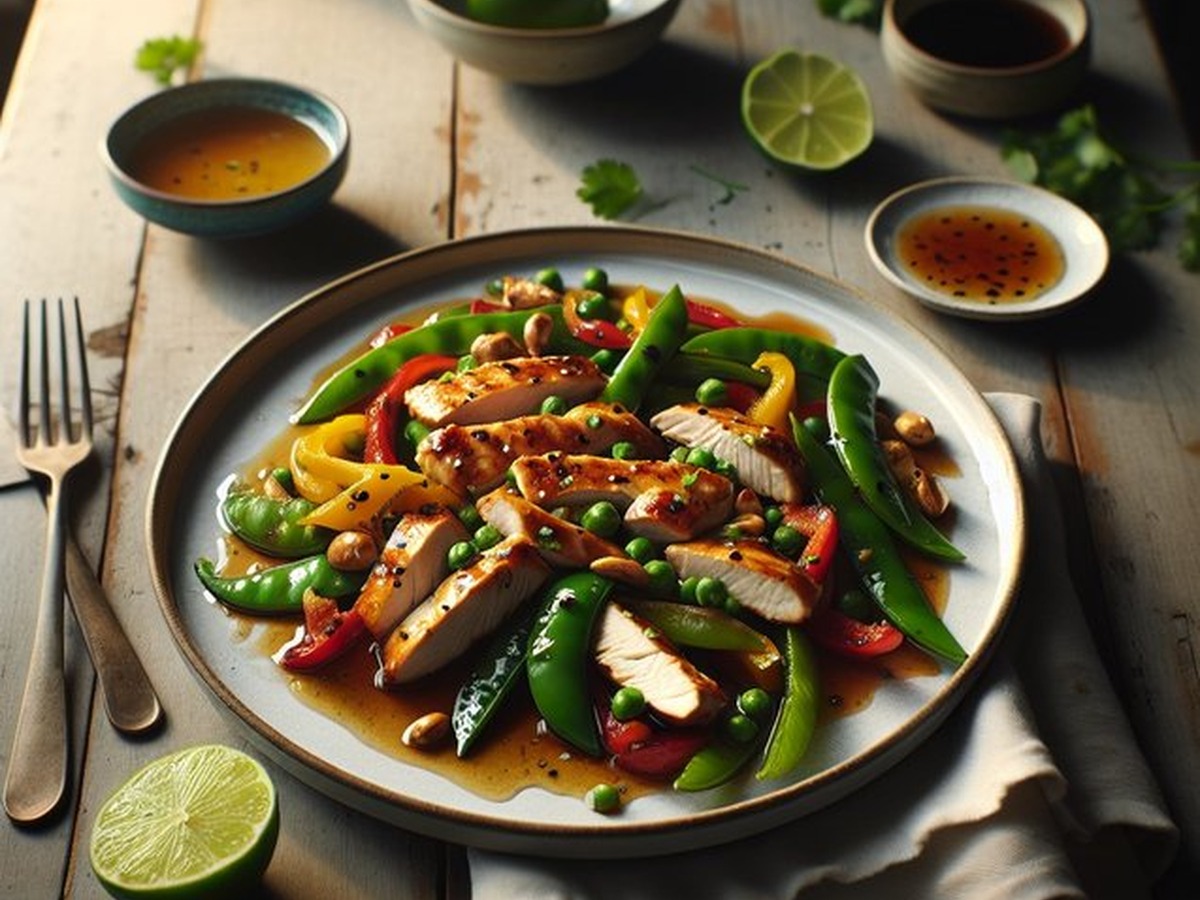 Sunset Infused Ginger Lime Chicken Medley Sunset Infused Ginger Lime Chicken Medley served and ready to enjoy