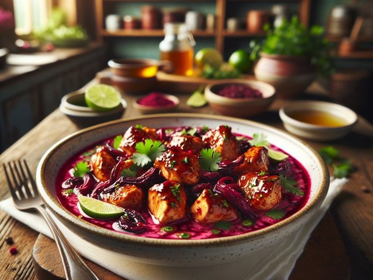 Hibiscus Vanilla Chicken served and ready to enjoy
