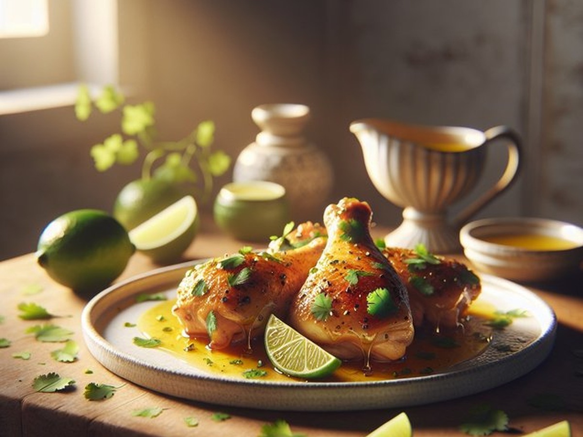 Golden Honey Lime Chicken Jubilee Golden Honey Lime Chicken Jubilee served and ready to enjoy