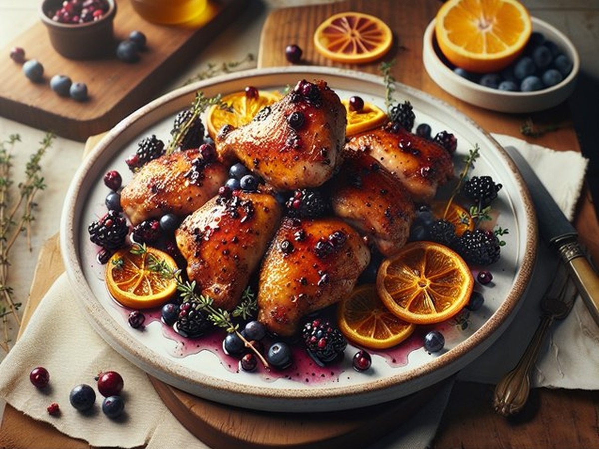 Huckleberry Citrus Chicken Huckleberry Citrus Chicken served and ready to enjoy