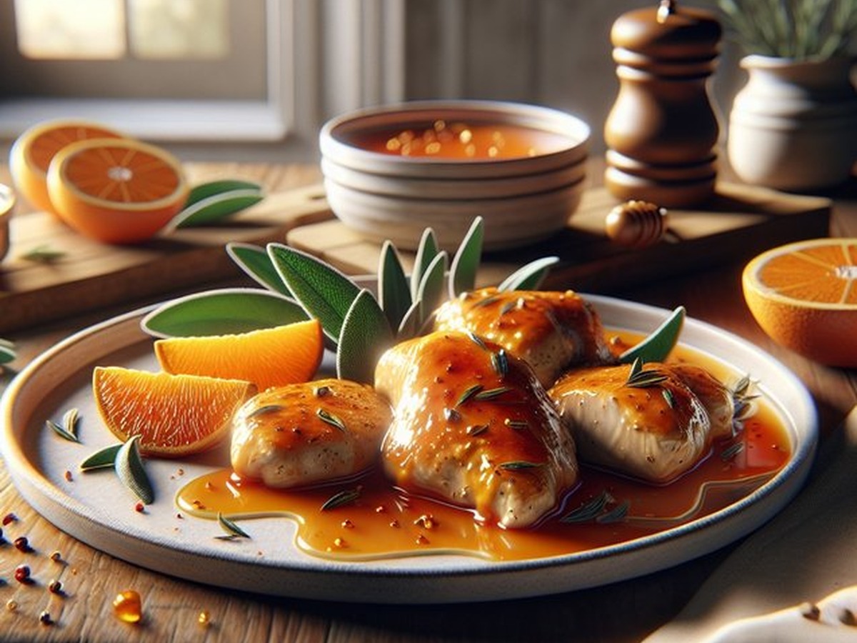 Zesty Orange Sage Chicken served and ready to enjoy