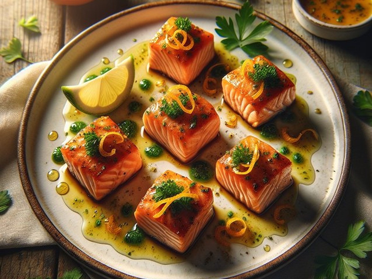 Sublime Orange Zest Salmon Bites Sublime Orange Zest Salmon Bites served and ready to enjoy