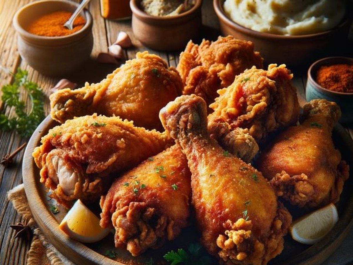 Southern Fried Chicken Recipe Southern Fried Chicken Recipe served and ready to enjoy