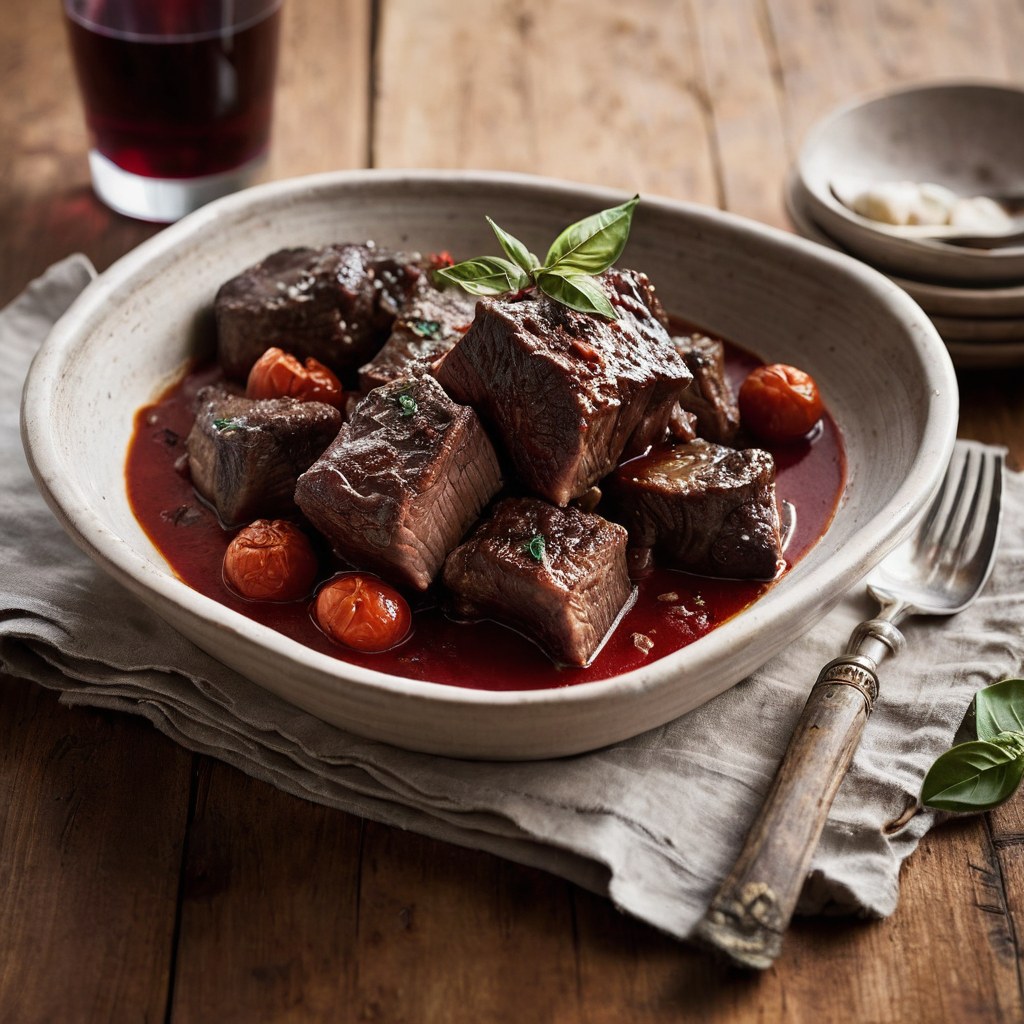 Braised Short Ribs in Chianti Wine and Tuscan Tomatoes