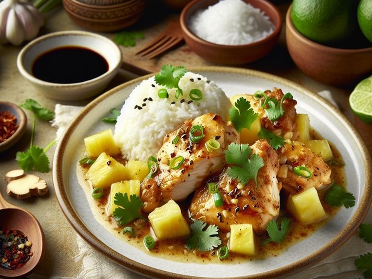 Coconut Ginger Poultry served and ready to enjoy