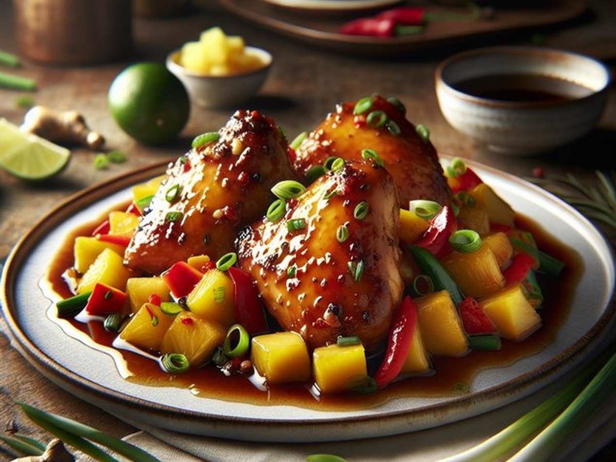 Whirlwind Tropical Zest Ginger Chicken Whirlwind Tropical Zest Ginger Chicken served and ready to enjoy