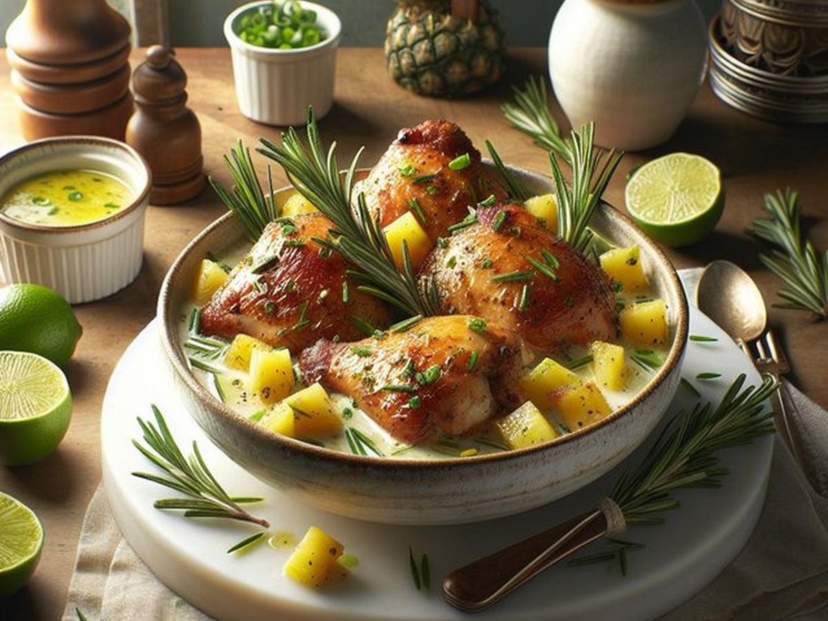 Lavish Tropical Rosemary Chicken Melody Lavish Tropical Rosemary Chicken Melody served and ready to enjoy