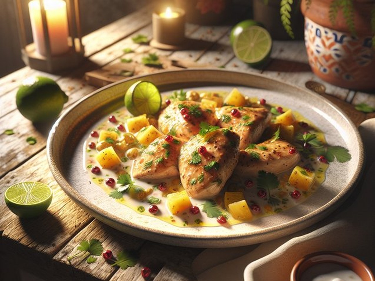 Zesty Tropical Currant Chicken Galaxy Zesty Tropical Currant Chicken Galaxy served and ready to enjoy