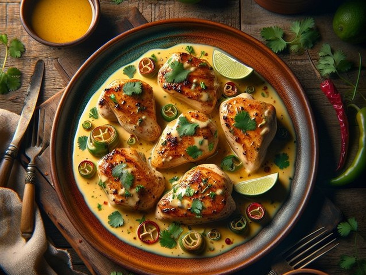 Tropical Vanilla Inflected Chicken served and ready to enjoy