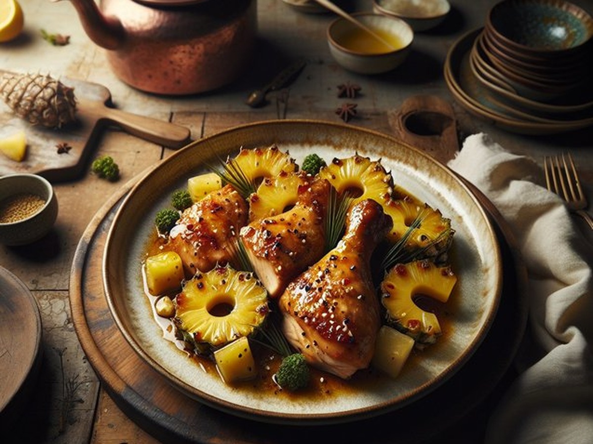 Pineapple Ginger Chicken Pineapple Ginger Chicken served and ready to enjoy