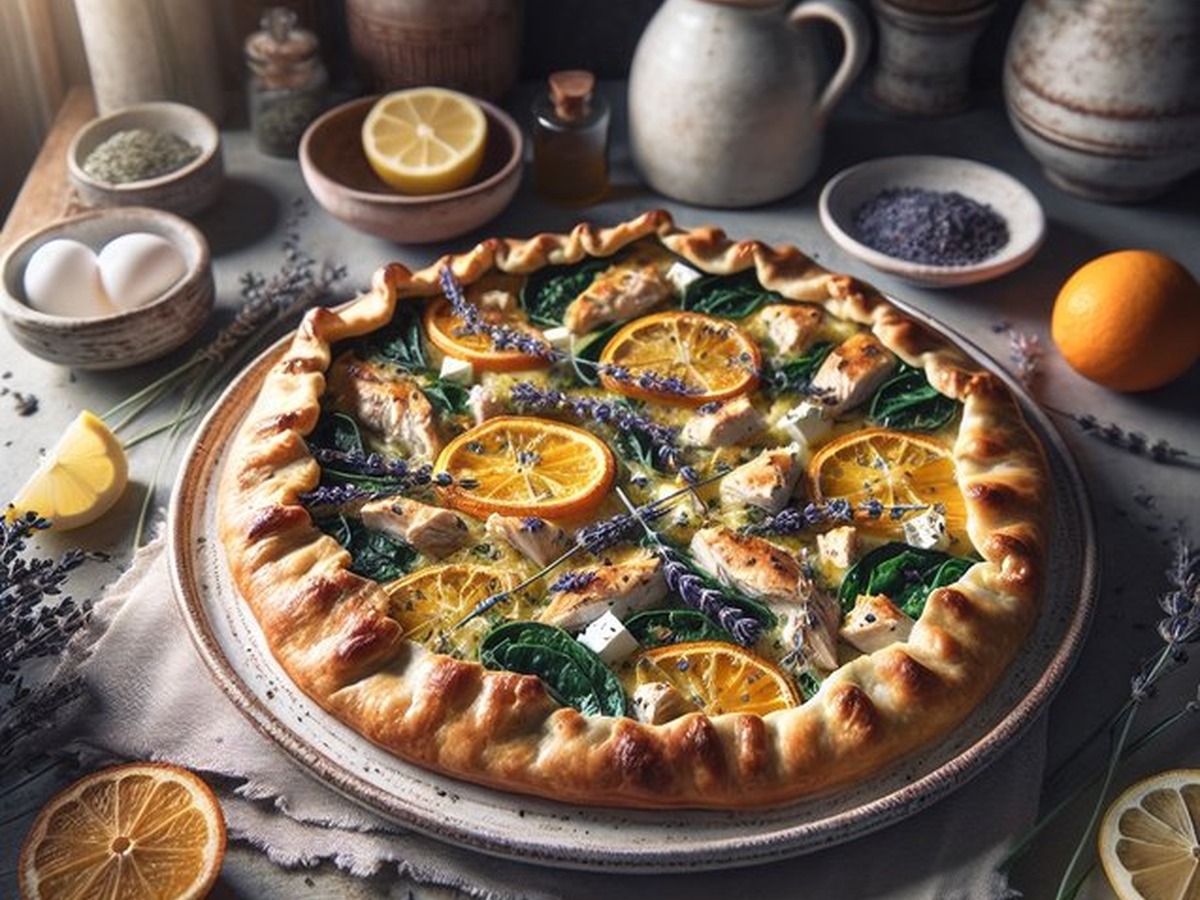 Lavender Citrus Chicken Galette Lavender Citrus Chicken Galette served and ready to enjoy