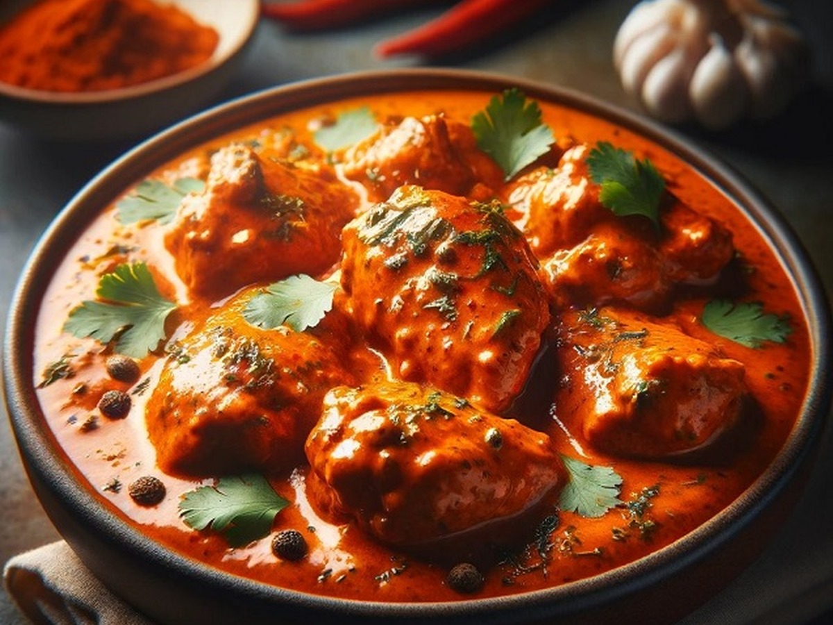 Butter Chicken (Murgh Makhani) served and ready to enjoy