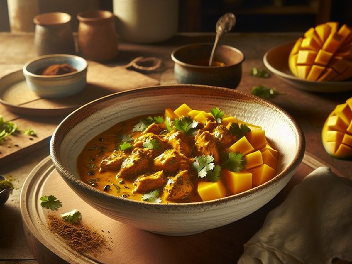 Zenith Mango Curry Blossom Chicken Zenith Mango Curry Blossom Chicken served and ready to enjoy