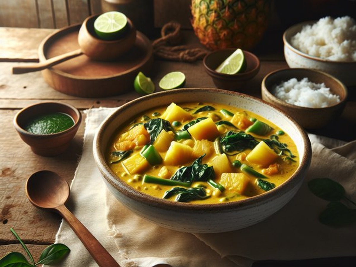 Tropical Sunshine Pineapple Curry served and ready to enjoy