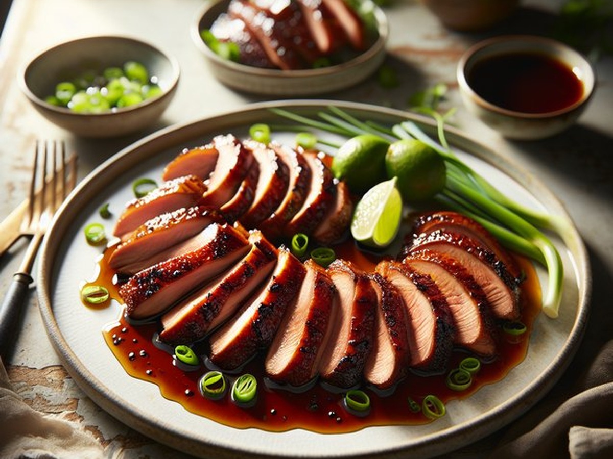 Tantalizing Tamarind Glazed Duck Tantalizing Tamarind Glazed Duck served and ready to enjoy