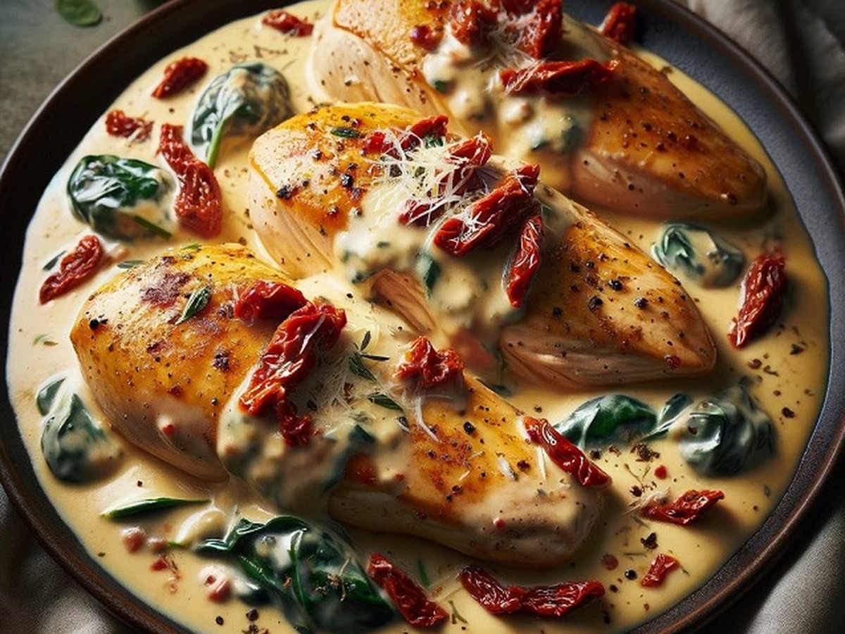 Creamy Tuscan Chicken served and ready to enjoy