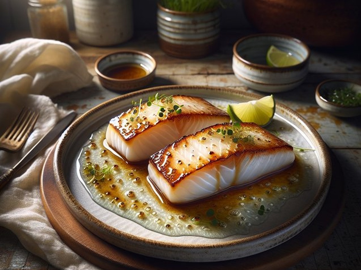 Miso-Glazed Cod served and ready to enjoy