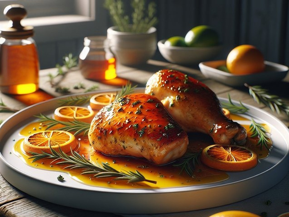 Citrus Rosé Chicken Citrus Rosé Chicken served and ready to enjoy