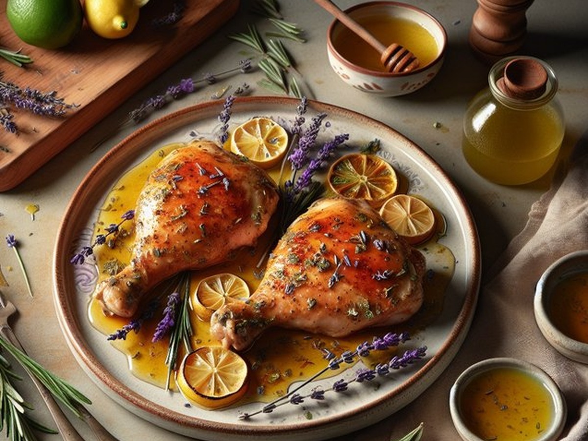 Lavender Citrus Chicken Lavender Citrus Chicken served and ready to enjoy
