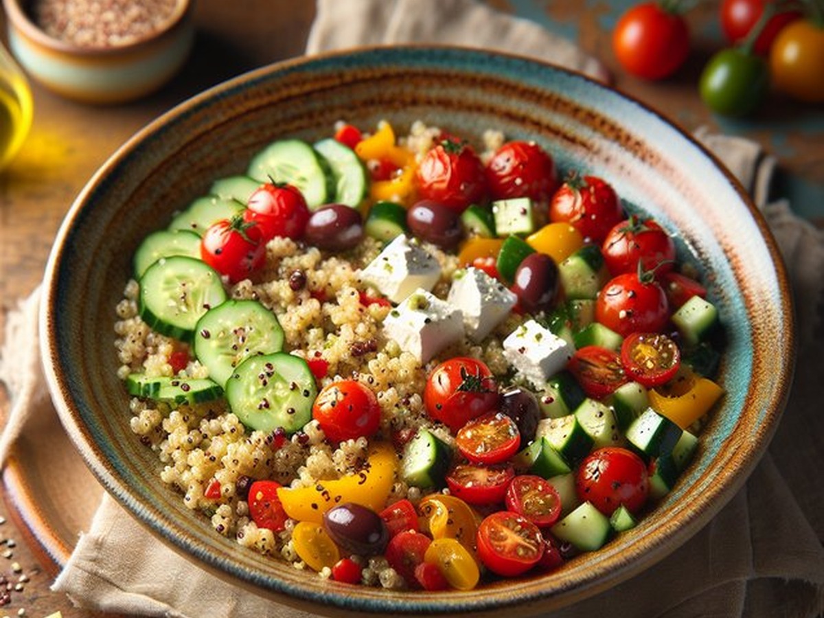 Mediterranean Dream Quinoa Bowl served and ready to enjoy